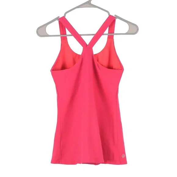 Athleta Pink Orange Athletic Yoga Tank Small - Picture 3 of 6